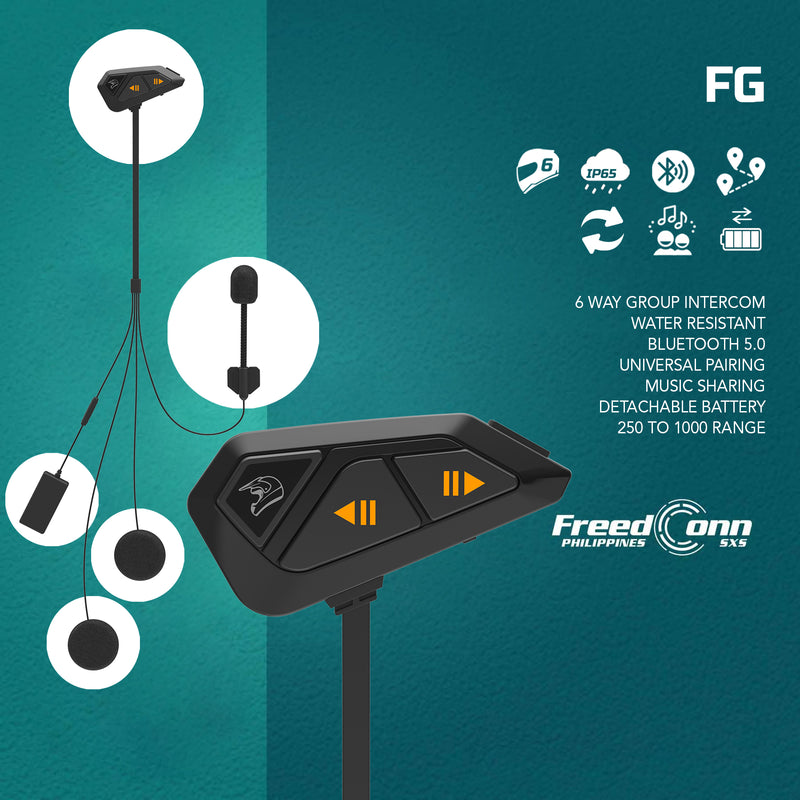 FreedConn FG Motorcycle Helmet Intercom Bluetooth Headset Talking System