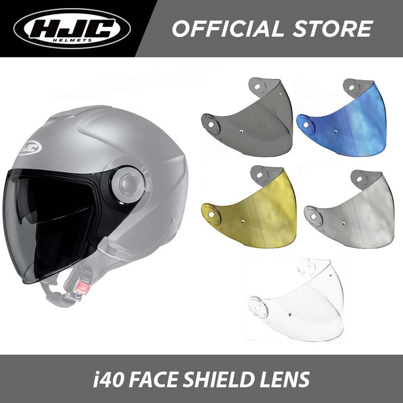 HJC Helmet Face Shield Lens for i40 Clear; Dark Smoke; Iridium Blue; Gold; Silver