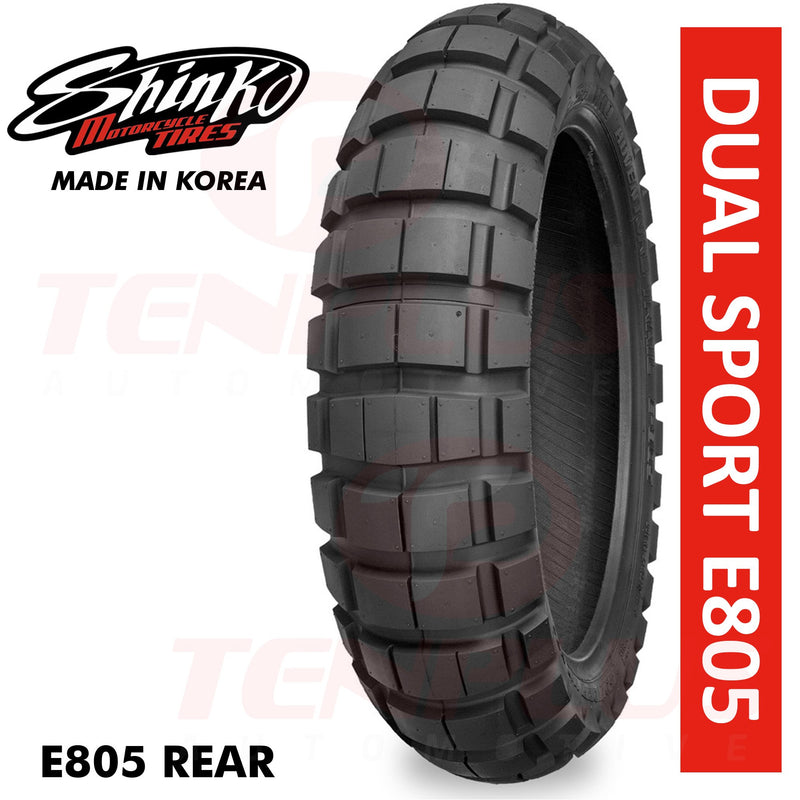 Shinko Motorcycle Tires Dual Sport E805 120/90-18 Rear TT