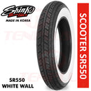 Shinko Motorcycle Tires Scooter SR550 3.50-10 WHITE WALL B TT/TL