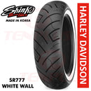 Shinko Motorcycle Tires SR777 WHITE WALL 180/65-16WW Rear TL