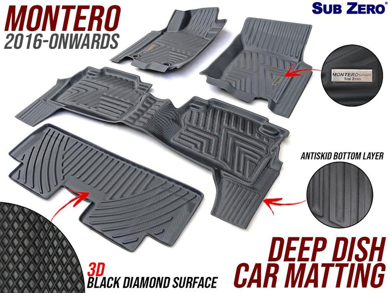 Sub Zero Deep Dish Matting Mitsubishi Montero Sport 2016-2020