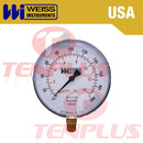 Weiss Pressure Gauge 4.0" Black Metal Case Brass Socket 0-200 PSI/ 14 KGCM2 1/4 Bottom Connection