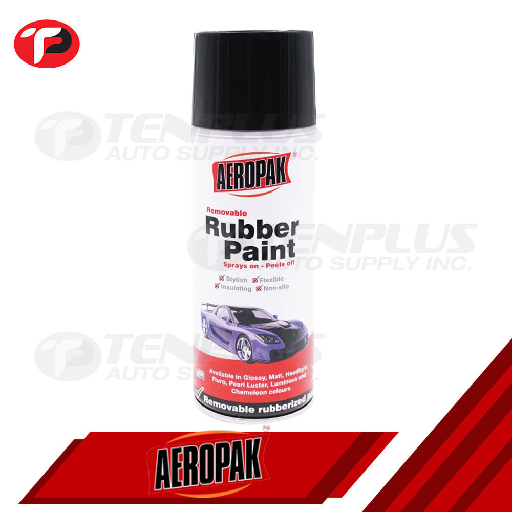 AEROPAK Removable Rubber Paint 290g Matte Black – TenPlus Auto Supply