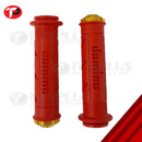 Domino Motorcycle Grip with Rubber End Pure Red